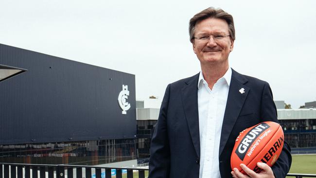 New Blues President Robert Priestley at IKON Park. Pictures: Carlton FC