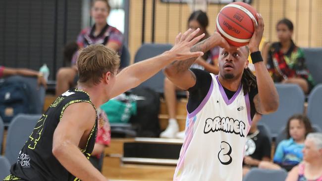 Basketball Queensland First Nations Championships at Coomera.  Dreamers (white) v Erub Utd. Picture Glenn Hampson