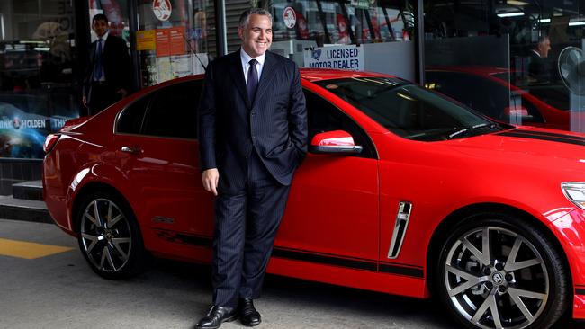 Former treasurer Joe Hockey, pictured at Suttons Holden, threatened the brand in parliament in 2013.