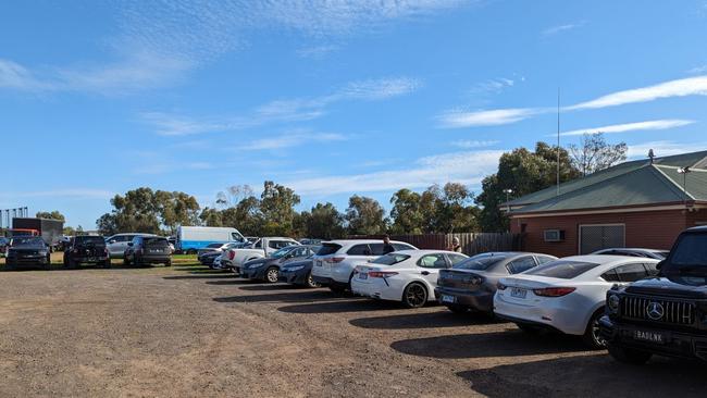 The CFA Rockbank car park relied on by volunteers was overrun by attendees of the tournament that <br/>afternoon despite ‘No Parking’ signs. Picture: Supplied