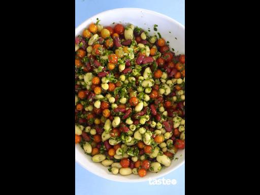 5-minute dense bean tabouli salad