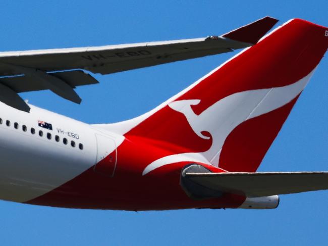 SYDNEY, AUSTRALIA - FEBRUARY 22: The tail of a Qantas plane is seen at take off from Sydney International Airport on February 22, 2024 in Sydney, Australia. Qantas has demonstrated a significant financial turnaround, reporting a record $2.47 billion profit for the 2022-23 fiscal year, marking a stark change from the previous year's $1.86 billion loss. The airline's strong performance was attributed to robust travel demand and high ticket prices, with domestic earnings before interest and taxes (EBIT) jumping to 18.2%, representing a 50% increase in profit margins over the past six years. The company's return on invested capital also increased to 103.6%, reflecting its improved financial position and operational performance. (Photo by Jenny Evans/Getty Images)