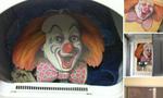 <b>Clowning Around</b> 
<p>This husband played with his wife's emotions, strategically placing giant clown faces around their home. Nothing screams welcome home like a creepy face lurking in your window and washing machine.</p>