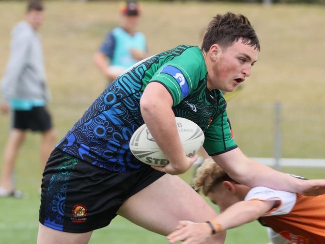 First Nations Goannas' Ashton Allen during the ASSRL Under-15 Nationals in Port Macquarie. Picture: Darell Nash / nashyspix.com