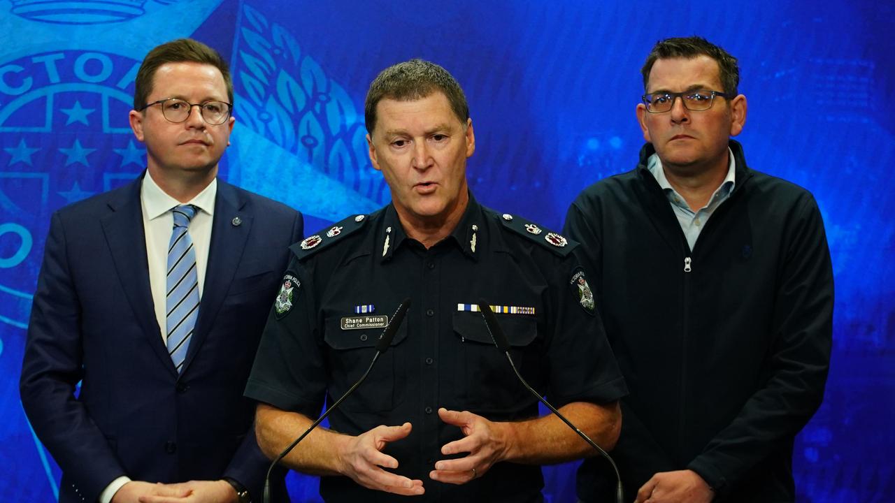 Shane Patton has stepped down from his role as chief police commissioner after a union poll revealed 87 per cent voted no confidence in his leadership. Picture: NewsWire / Luis Enrique Ascui