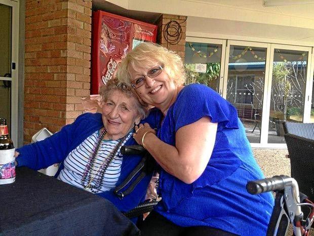 Marie Darragh and her daughter Charli Darragh at St Andrews nursing home in Ballina. Picture: Contributed