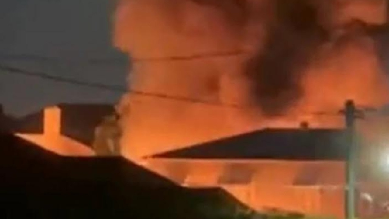 Neighbours described seeing a “fireball” of flames. Picture: Nine News