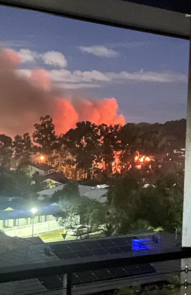 Queensland Fire and Emergency services were called to a house fire on Denise Drive in Upper Coomera around 2.17am on Tuesday. Photo: Facebook/Sirley Persidski