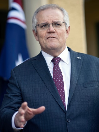 CANBERRA, AUSTRALIA - NewsWire Photos JULY 22, 2021: 
Prime Minister Scott Morrison addresses the media at a press conference at The Lodge. Picture: NCA NewsWire / Gary Ramage