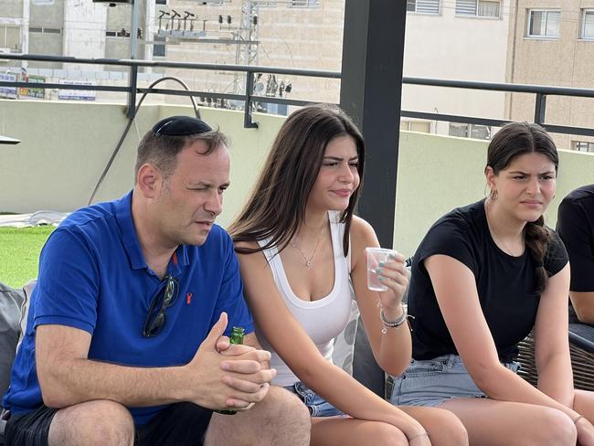 Australian Anthony Greenfield and his daughters Lital and Marla, 16. Picture: Danielle Gusmaroli