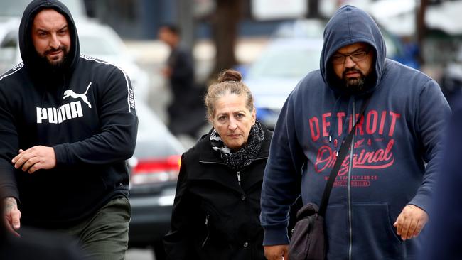 Rebecca Assie who has been dubbed 'Australia's greediest granny' appears at Penrith Local Court accused of ripping off Centrelink hundreds of thousands of dollars and faking blindness. Picture: Toby Zerna