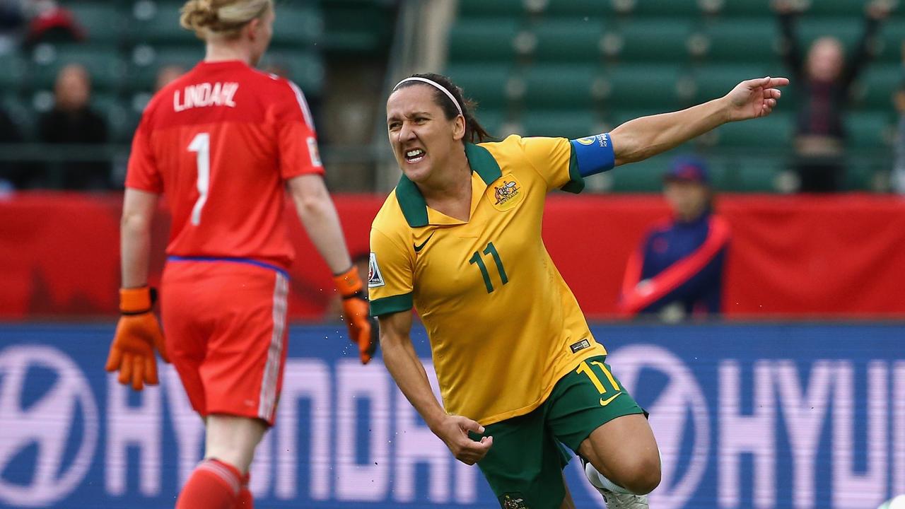 Lisa De Vanna is one of the best strikers in Australian history. (Photo by Maddie Meyer – FIFA/FIFA via Getty Images)