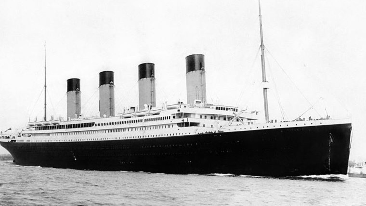 The doomed Titanic set out to cross the Atlantic Ocean.