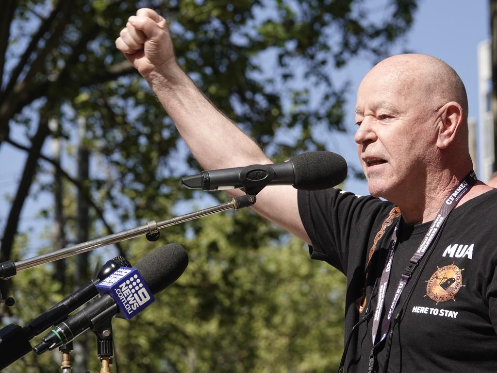 Construction, Forestry and Maritime Employees Union national secretary Christy Cain has made a hypothetical threat to close down wharves over the Middle East conflict. Picture: NewsWire / Valeriu Campan
