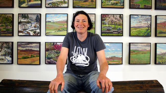 Artist Lucy Culliton at The Hughes Gallery