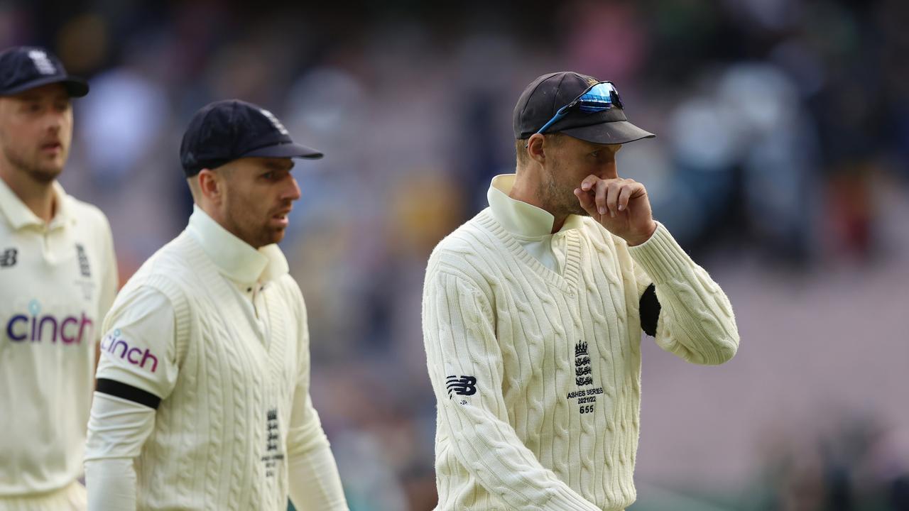 England’s team were quickly cleared to arrive for day two at the MCG. Picture: Getty