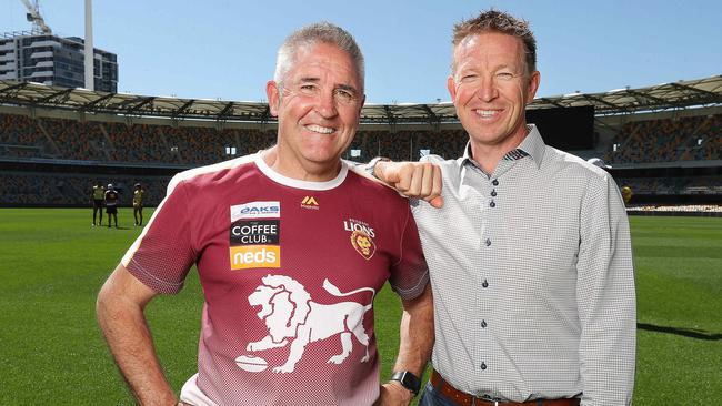 Chris Fagan and Noble together at Brisbane. Picture: Annette Dew