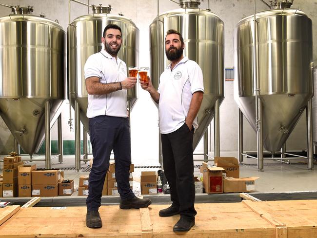 Andrew Georgiou and Craig Eulenstein from Fury &amp; Son Brewing Company. Picture: Mike Keating