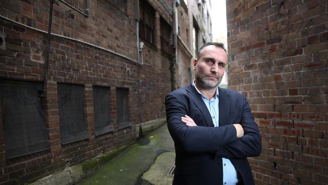 Veteran Aussie TV reporter Michael Ware in Surry Hills for his National Geographic series that airs in 171 countries internationally.Photo: Bob Barker.