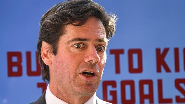 Gillon McLachlan set up a committee to look into football in Tasmania. Picture: AAP Images