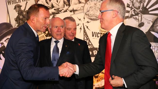 Tony Abbott and John Howard will campaign against same-sex marriage in the postal plebiscite. Picture: Supplied.