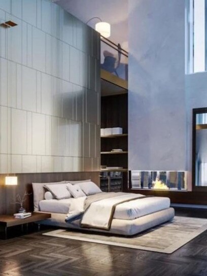 One of the bedrooms in the $39m penthouse.