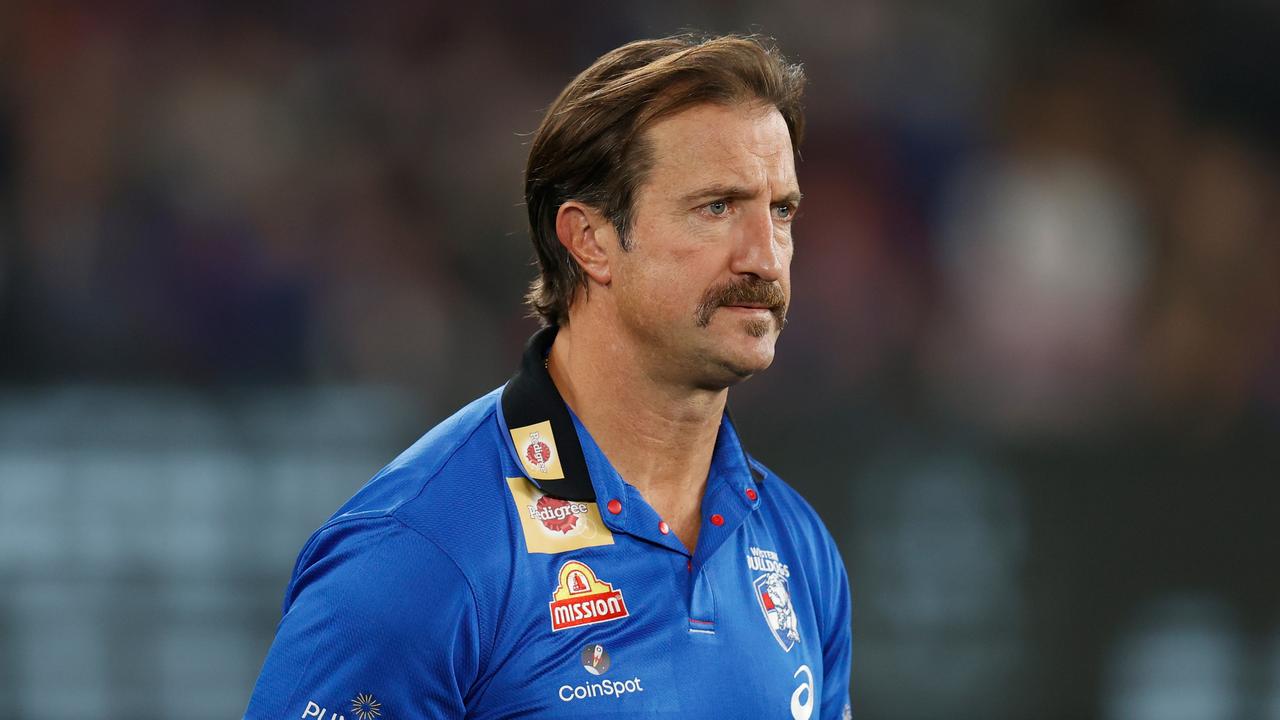 Luke Beveridge was coy Aaron Naughton’s drop off. Picture: Michael Willson/AFL Photos via Getty Images