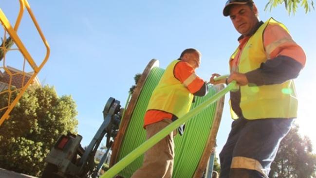 Installation of the National Broadband Network.