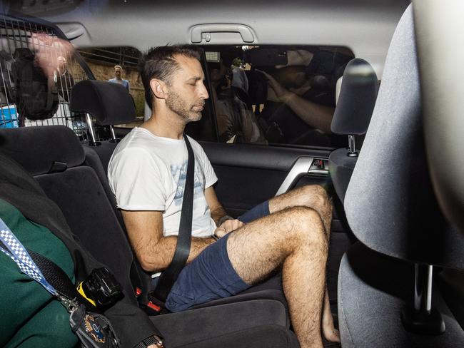 Robert Crawford arrives at Ipswich Police Station. Picture: Nigel Hallett