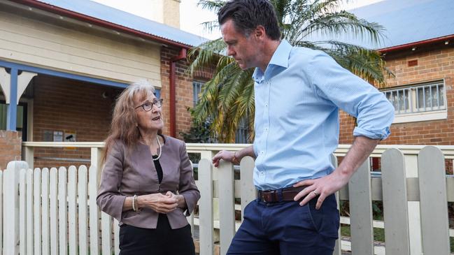 Lismore MP Janelle Saffin and NSW Premier Chris Minns speak at Murwillumbah on June 20. Picture: Supplied