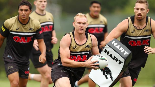 Peter Wallace at Panthers training on Wednesday.Picture : Gregg Porteous