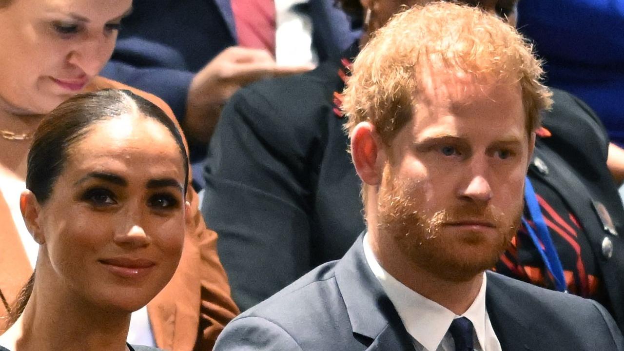 Meghan and Harry. Picture: AFP