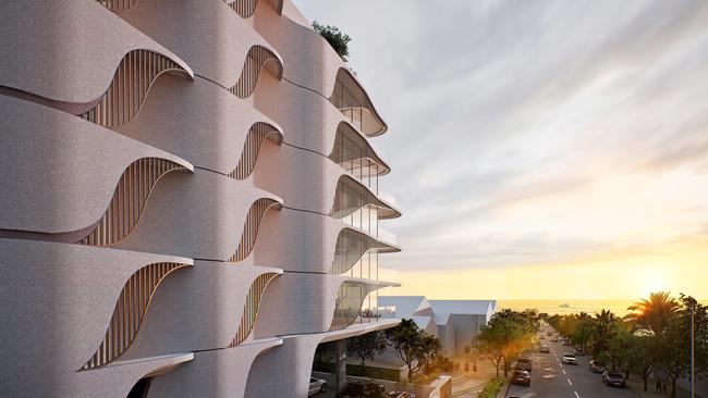 Mas Architecture Studio is making ten luxury apartments in Wynnum, designed to give all its residents a view of the sea.