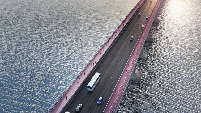 Artists Impressions of the Tasman Bridge upgrade.