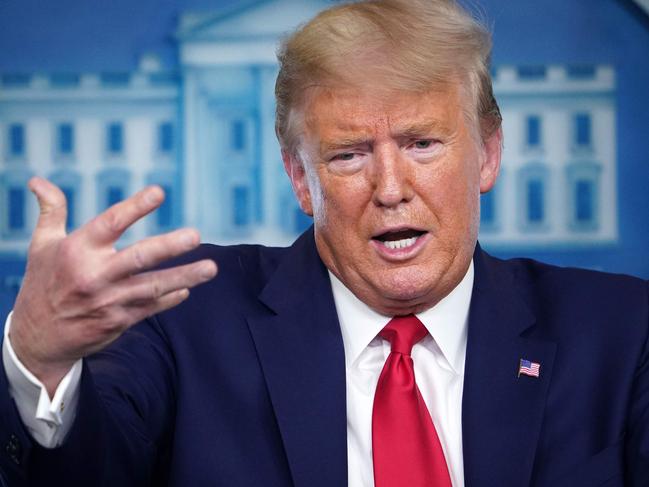 US President Donald Trump speaks during the daily briefing on the novel coronavirus, COVID-19, in the Brady Briefing Room at the White House on March 31, 2020, in Washington, DC. - President Donald Trump on Tuesday warned of a "very painful" two weeks as the United States wrestles with a coronavirus surge that the White House warns could kill as many as 240,000 Americans. (Photo by MANDEL NGAN / AFP)