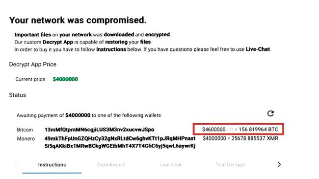 Ransom demands sent to law firm HWL Ebsworth after 4 terabytes of data stolen by Russian hackers. Source: Supreme Court of NSW.