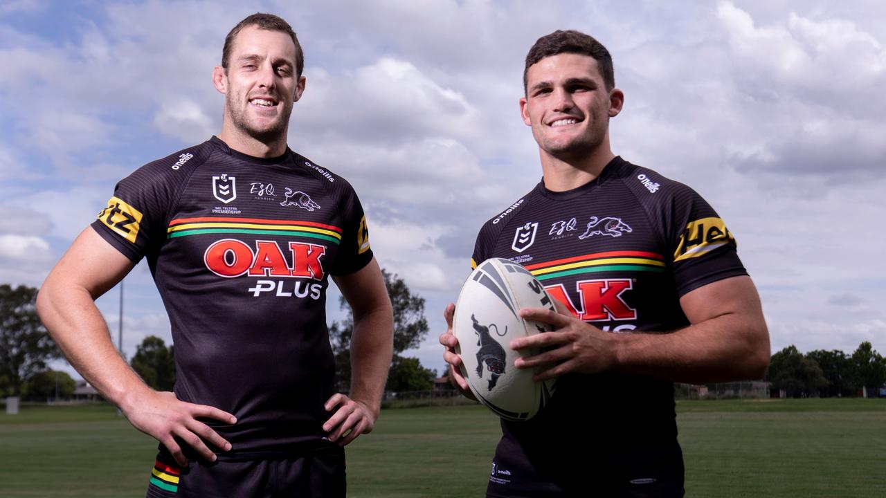 New Penrith co-captains Isaah Yeo and Nathan Cleary. Picture: Panthers media.