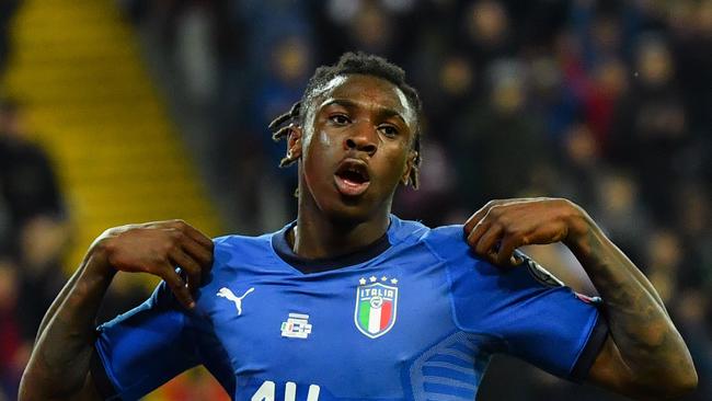 Italy forward Moise Kean of Juventus is set to sign for Everton in the English Premier League. Picture: AFP