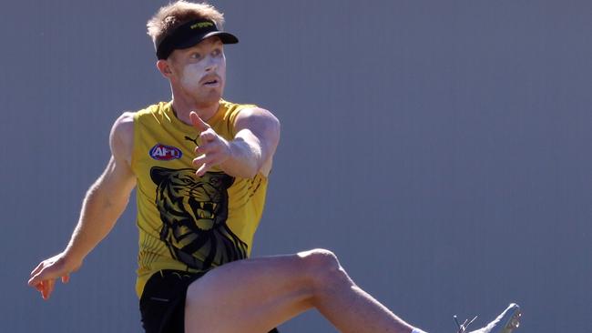 Jack Riewoldt at Richmond training in Queensland. Picture: Michael Klein.