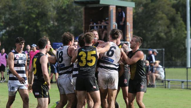 Round 2 of the QAFL Australian Rules competition. Labrador Tigers v Broadbeach Cats. Broadbeach Pic Mike Batterham