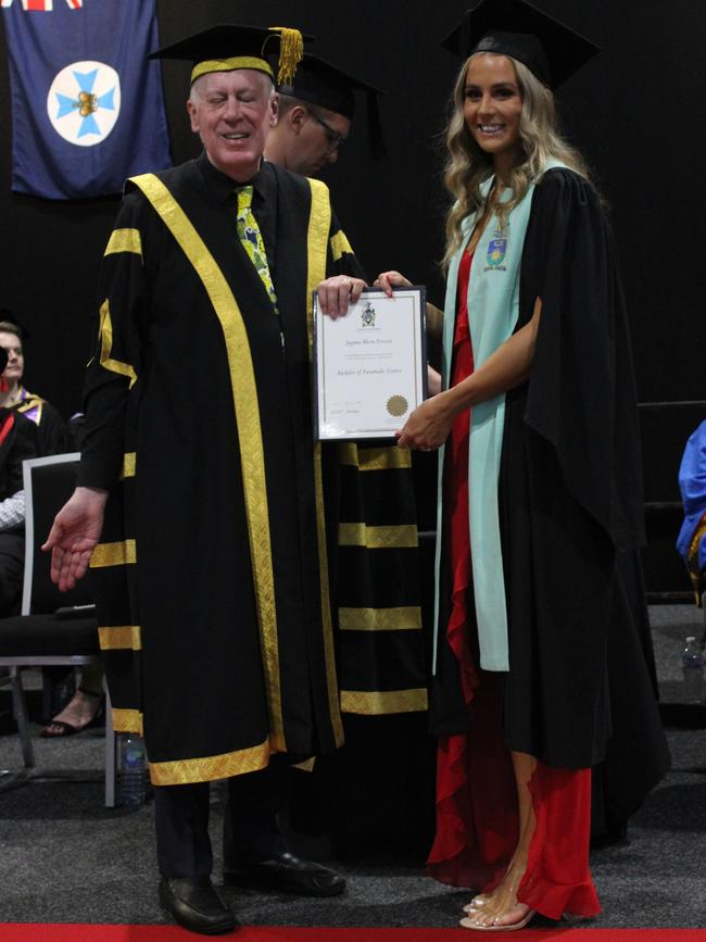 Jaymee Ericson graduated with a Bachelor of Paramedic Science at the CQUniversity graduation ceremony in Bundaberg on December 14, 2023.