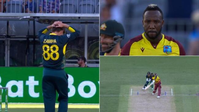 Adam Zampa SMACKED by Andre Russell in wild over