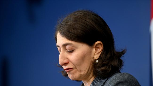 Premier Gladys Berejiklian said she had been given no option but to resign. Picture: NCA NewsWire / Jeremy Piper