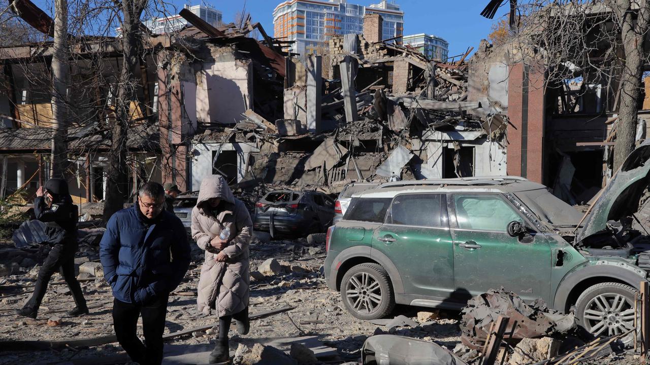 A destroyed building following a missile attack in Odessa on November 25, 2024. Picture: Oleksandr Gimanov/AFP