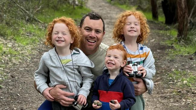 Graham Whitfield with his kids nsw real estate