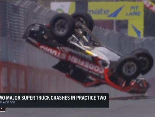 Major truck flip, Courtney tops practice