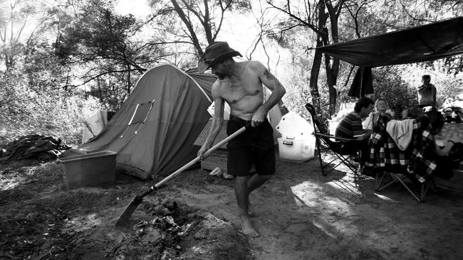 Sleeping rough on the Hawkesbury. Pic: Dean Sewell.