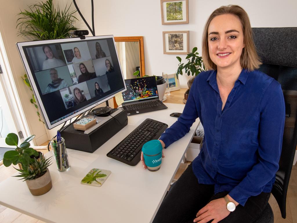 Grace Lethlean of ANDHealth started working from home amid COVID-19 and is now making it a permanent arrangement. Picture: Tony Gough