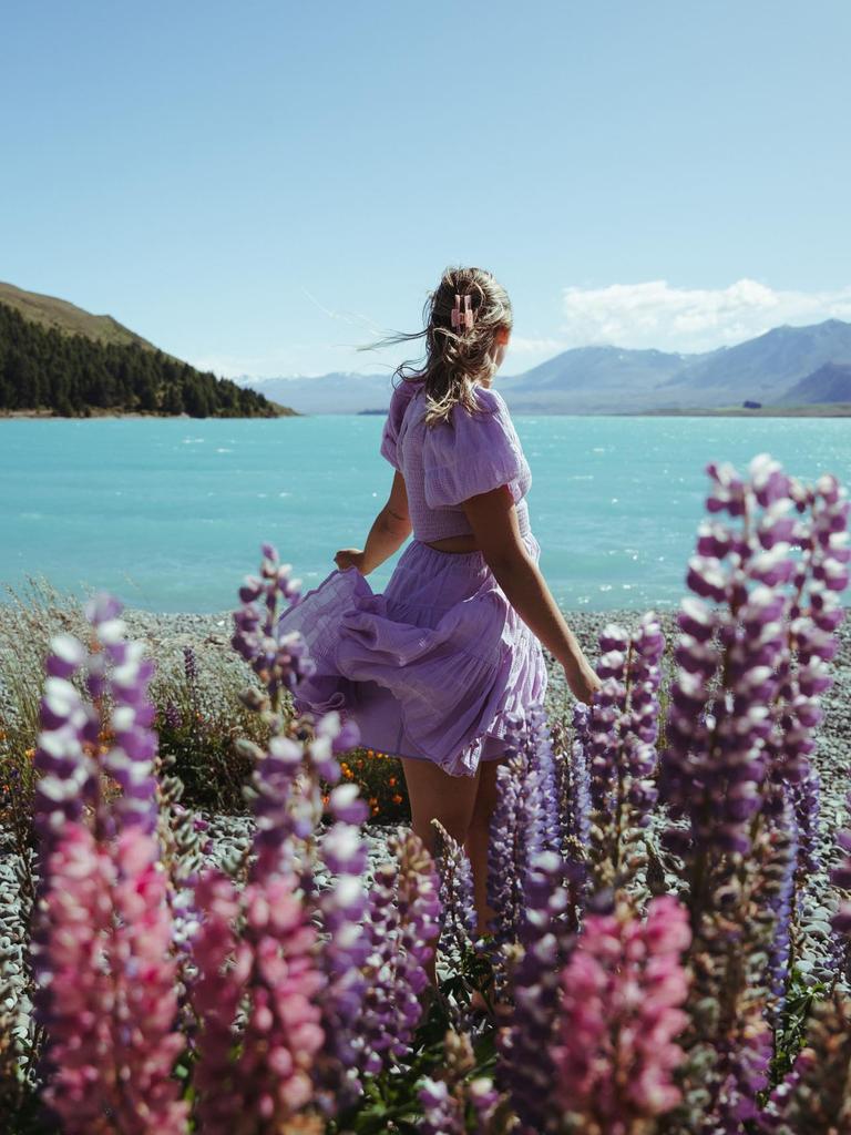 Ashley Swallow travelled to Lake Tekapo in New Zealand. Picture: Instagram: @ashleyswallow