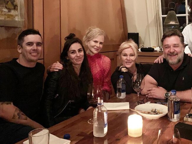 Amy Shark and husband Shane Billings with Nicole Kidman, Deborra-Lee Furness and Russell Crowe in New York.